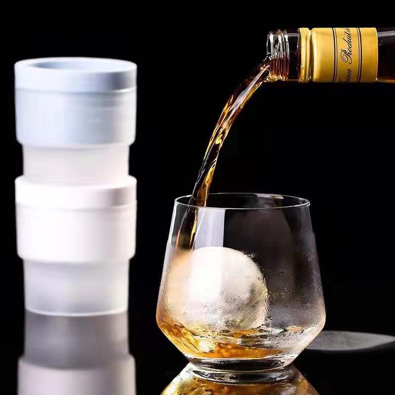 Household Whiskey Silicone round Ice Hockey Mold Maker Large Spherical Easily Removable Mold Ice Ice Cube Mold