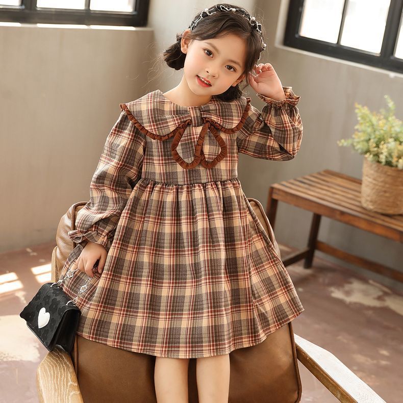 女童连衣裙新款长袖秋季碎花儿童裙子洋气女孩公主裙春秋打底裙子