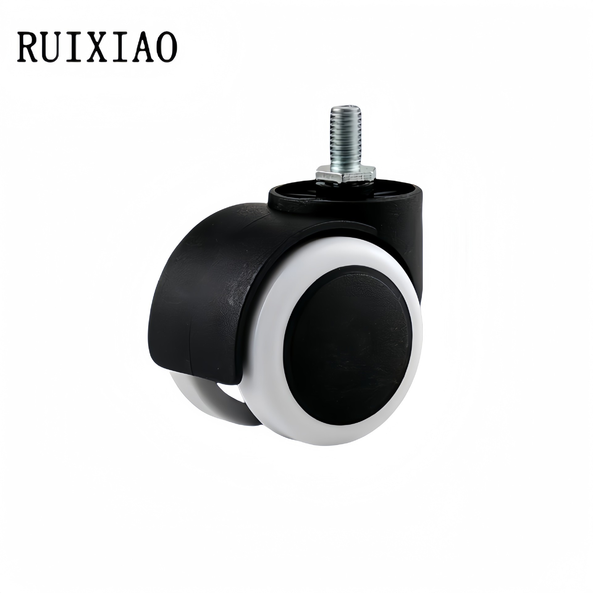 转椅轮子尼龙万向脚轮通用办公插杆轮子2寸静音滑轮电脑椅轮子