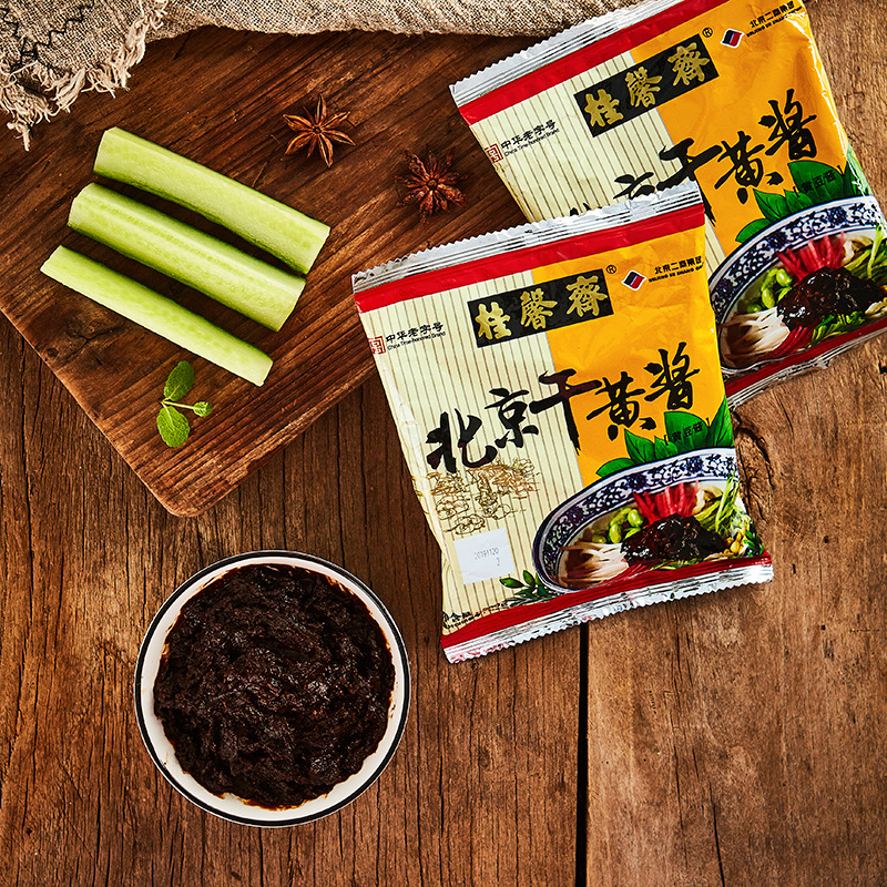 六必居干黄酱250g*5拌面炒菜卤肉豆瓣黄酱老北京炸干黄豆酱