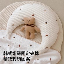 ins新生婴儿哺乳枕 宝宝月亮抱枕纯棉靠枕可拆卸儿童床上用品枕头