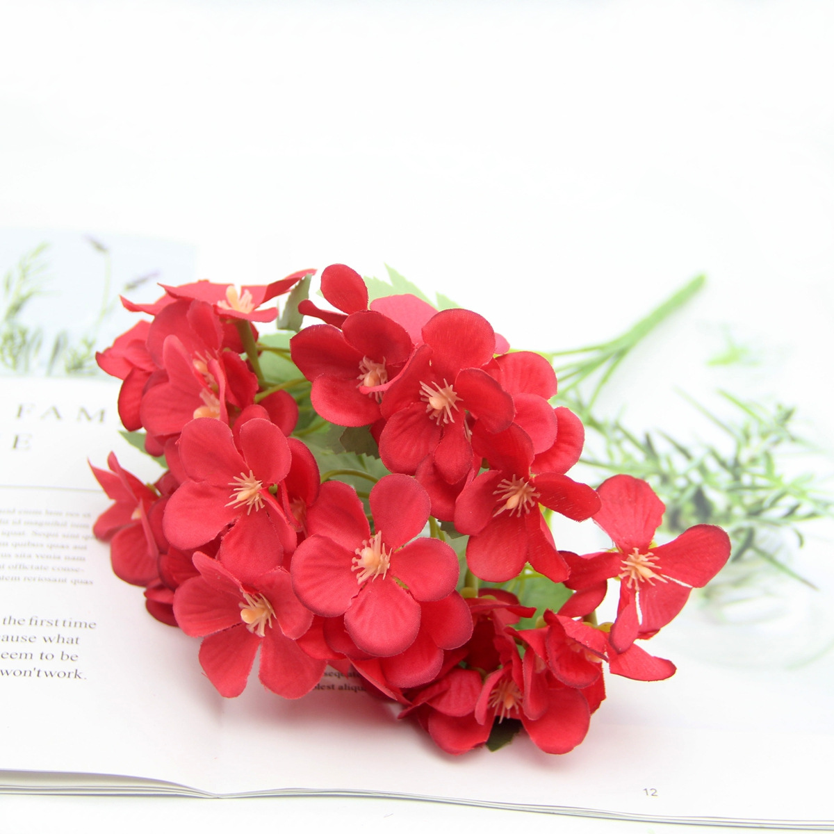 Artificial Flower Azalea Hydrangea Bouquet Wedding Celebration Flower Wall Flower Arrangement Home Living Room Decoration Decoration Arch Road Lead Decoration