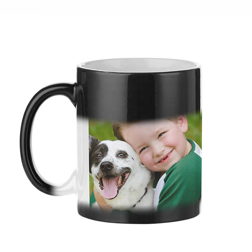 Sublimation Ceramic Cup Heating Water Frosted Color Changing Matte Blank Sublimation Cup Gradient Magic Mug DIY