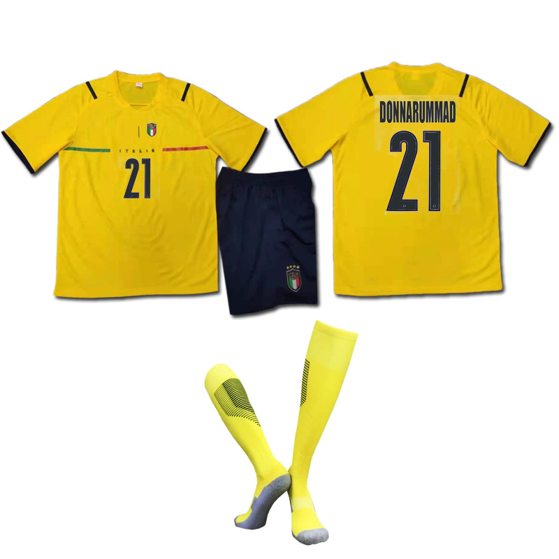 意大利守门员服定制21号多纳鲁马球衣欧洲杯意大利国家队套装球衣