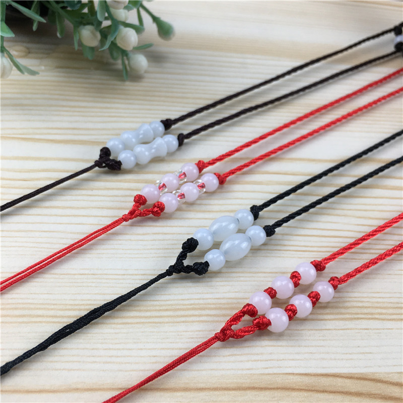 高档diy手工编织细款璎络绳吊坠绳 男女款花瓶玉线绳可调节项链绳