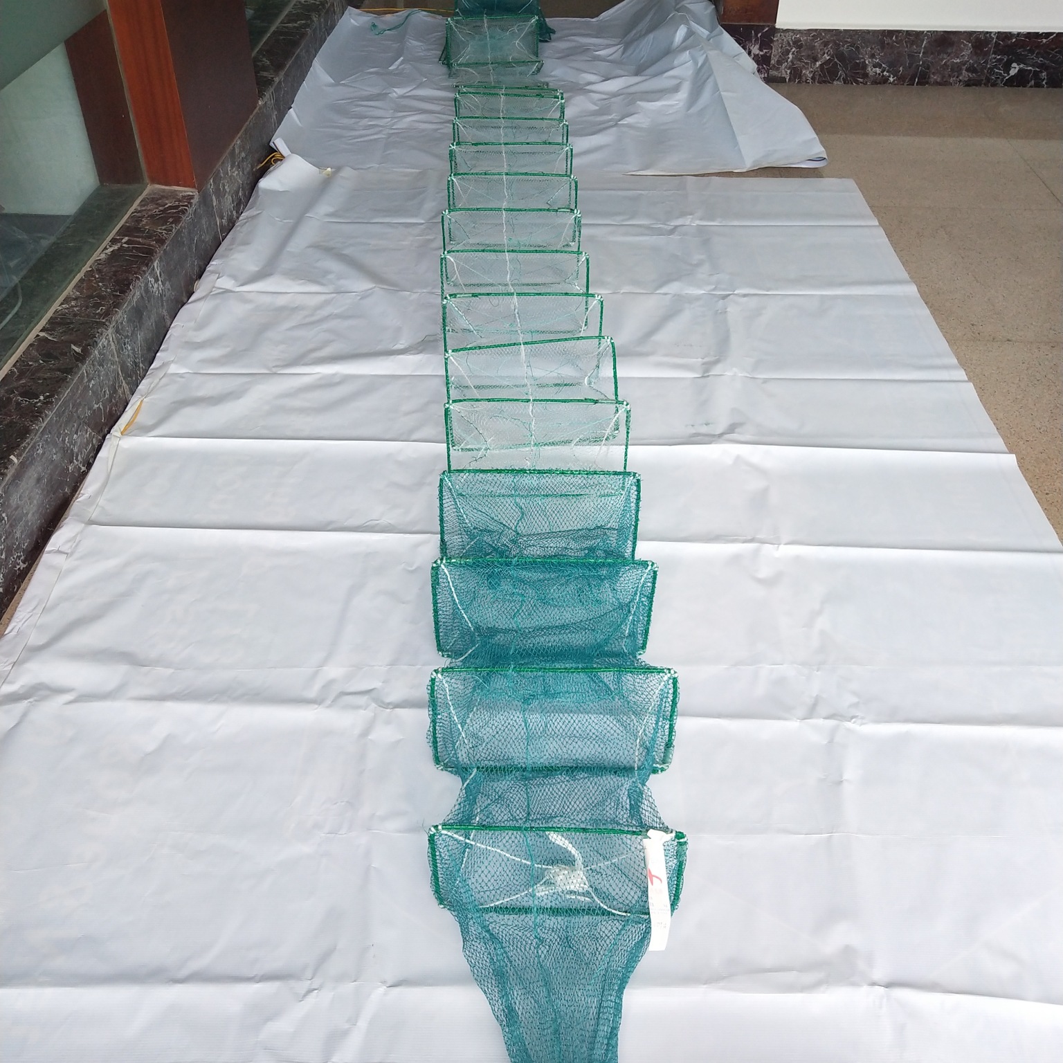 5m29节折叠虾笼抓鱼笼螃蟹笼海用捕虾长虾笼