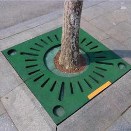 塑胶橡胶可切割树池篦子树池盖板绿化护树板窨井盖现货可过车
