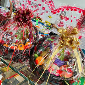 16成交3笔龙岩市结婚婚车装饰手拉花婚庆用品蝴蝶结彩带抽花果篮礼品