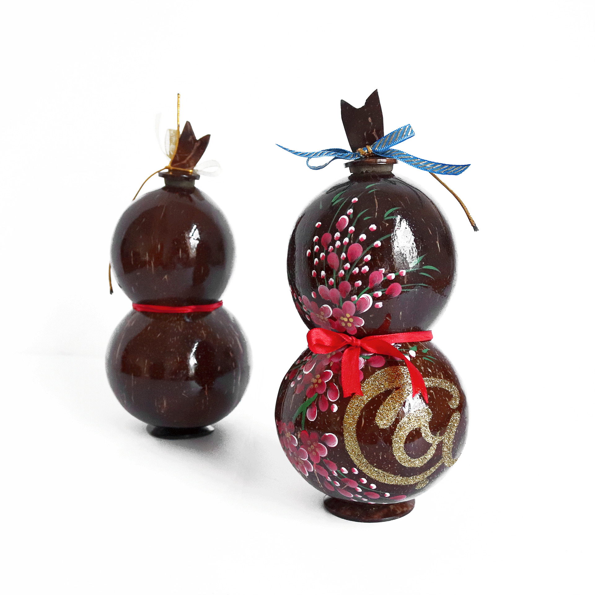 手工椰子壳工艺品 可定制椰子壳摆件 小葫芦椰壳工艺品摆件批发