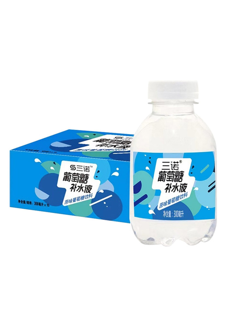 三诺葡萄糖补水液整箱批发300ml瓶装便利店网红运动饮料