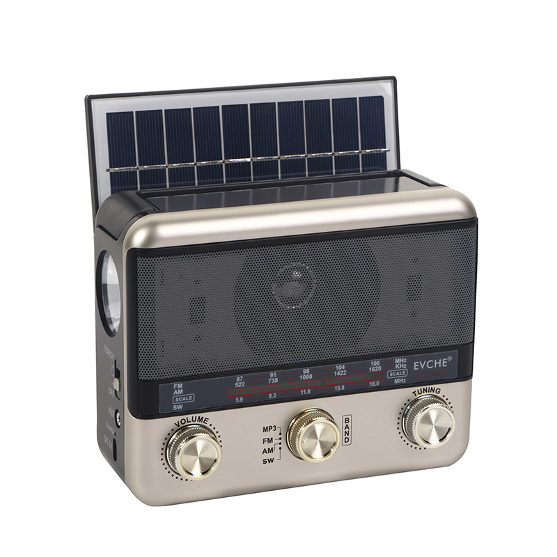 Multifunctional Solar Radio Retro Full Band Old-Fashioned Pluggable Radio Cross-Border Old Radio Wholesale