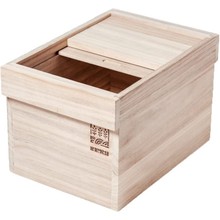 日式木制米饭箱创意方形木质米桶餐厅后厨装饰米饭蒸饭收纳箱跨境