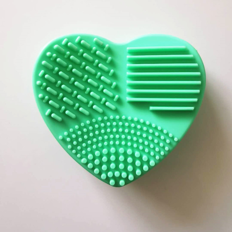 Heart-Shaped Silicone Egg Brush Beauty Makeup Makeup Brush Bag Washing Tool Scourer