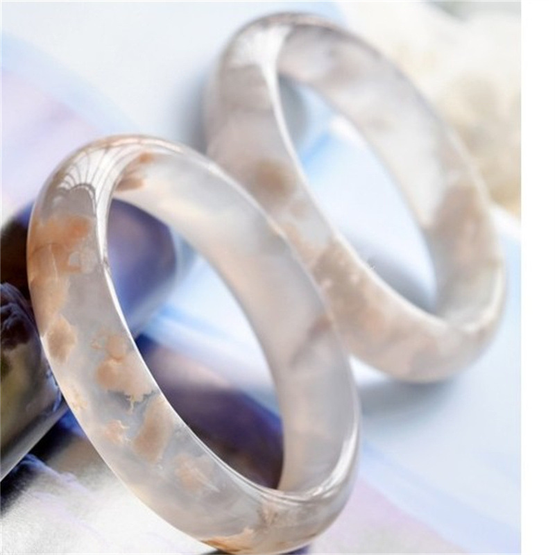 玛瑙手镯冰种飘花玉手镯海洋玉髓手镯加宽厚粉色水晶镯子-阿里巴巴