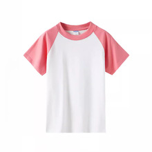儿童短袖t恤中大童夏季天丝薄款上衣男童女童韩版圆领纯色打底衫