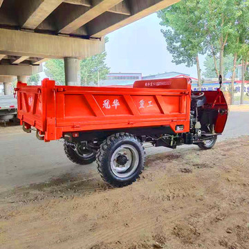 电动柴油农用养殖拉砂浆驾驶三轮车建筑工地工程自卸载重翻斗车