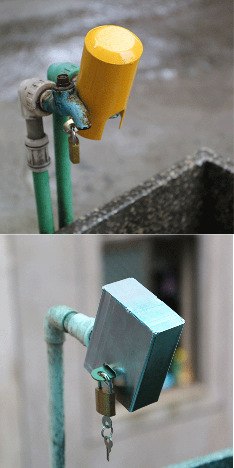跨境自来水开关锁电器插头保护套保护罩多功能户外水龙头防盗锁