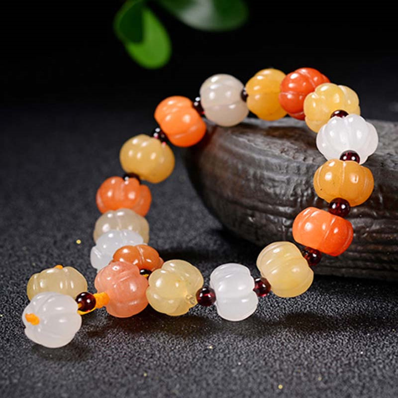 金丝玉手链石英岩女复古中国风民族橄榄石手串简约金丝玉手饰批发