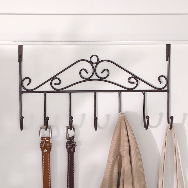 Punch-Free Door Rear Hook Nail-Free Hanger on the Door Installation-Free Door Back Rack Creative Clothes Hat Rack