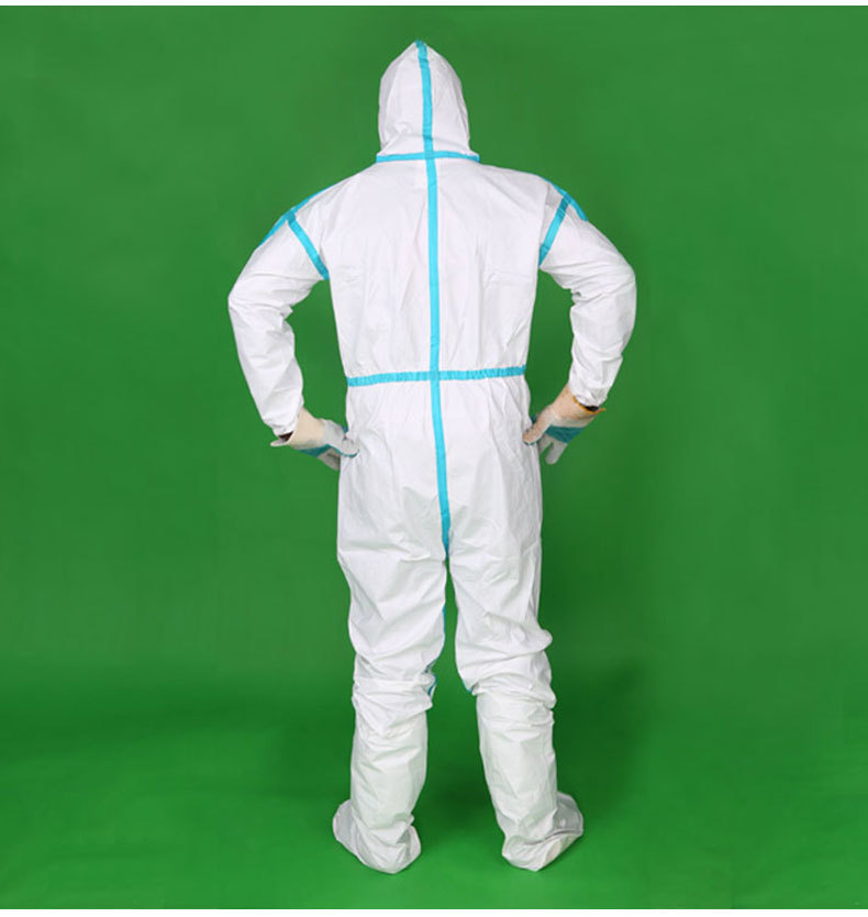 贴条无纺布防护服 工业喷漆隔离服防水透气 现货批发一次性防护服