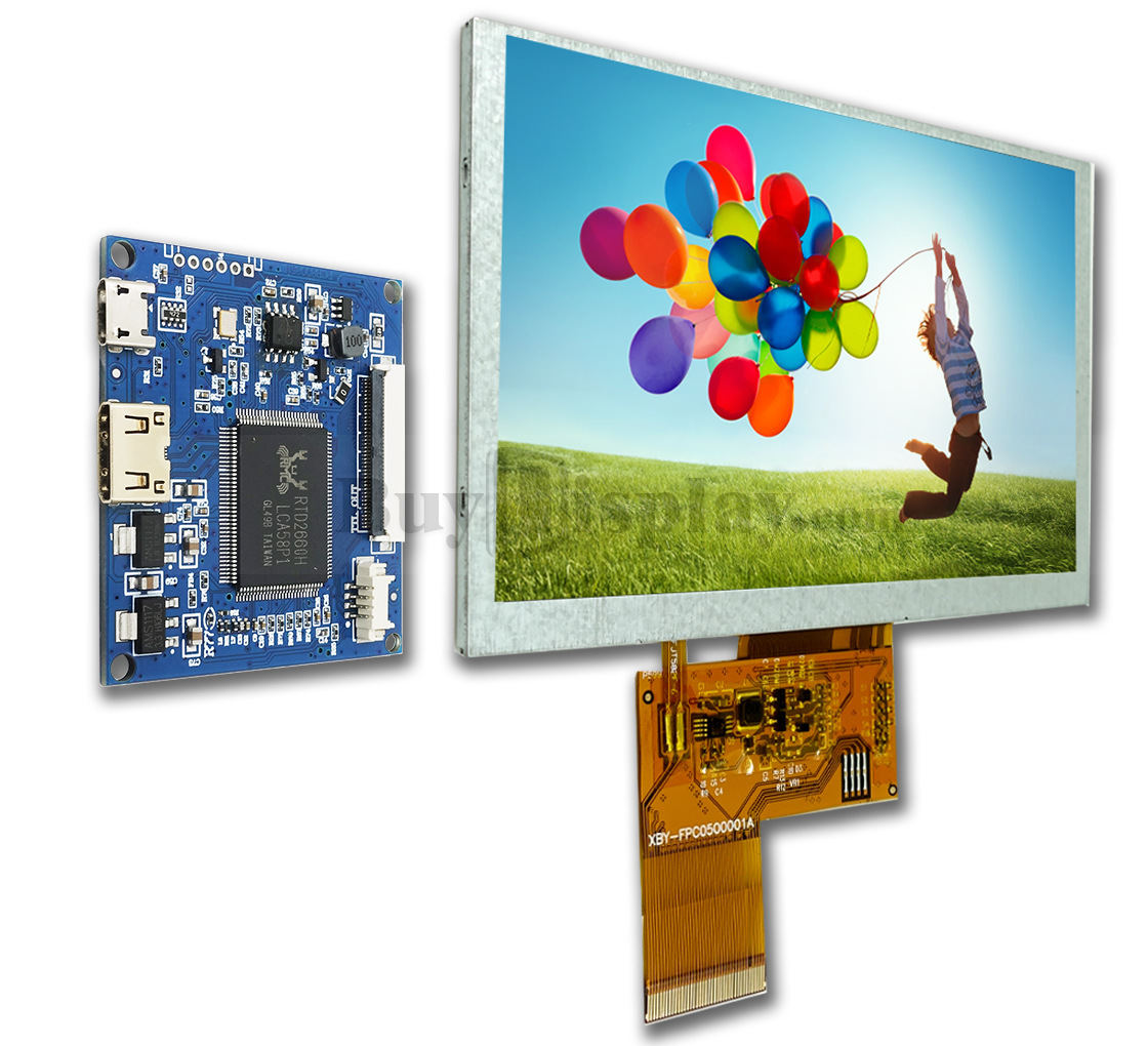 5寸tft lcd彩色液晶显示屏/800x480点阵彩屏模块/可配触摸屏-阿里巴巴
