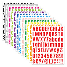 亚马逊字母数字贴彩色组合diy创意礼品邮箱水杯标识字母贴纸
