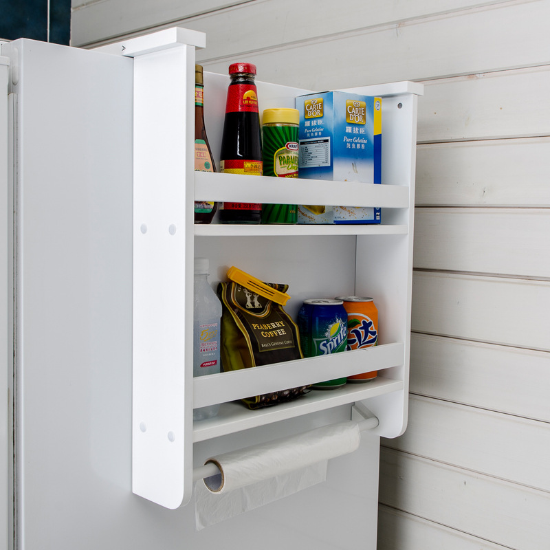 【一件代发】冰箱挂调味品收纳架厨房置物架创意冰箱挂架侧壁