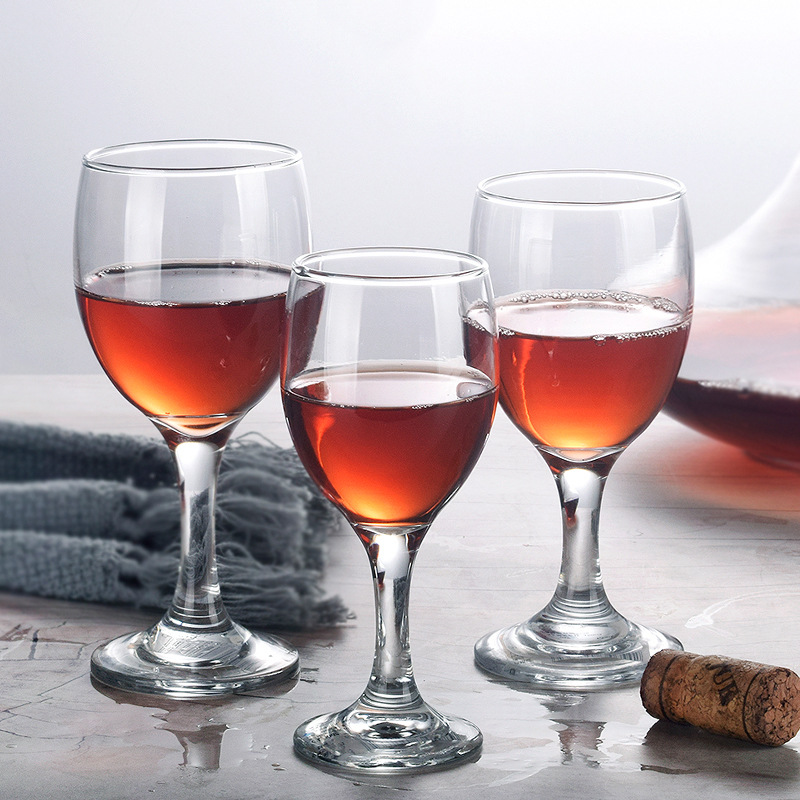 整件批发中餐用红酒杯加厚耐用三两红葡萄酒杯玻璃高脚杯含税包邮