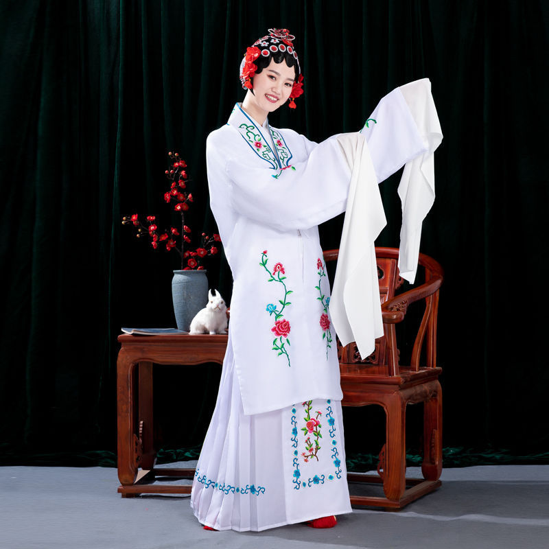 戏服装女花旦京剧古装越剧新款演出头饰戏曲水袖小旦戏剧衣服戏服