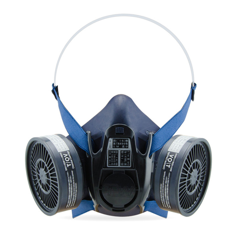 tw02s头戴式防毒面具 喷漆化工防甲醛防油漆活性炭半面罩口罩