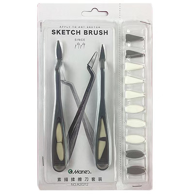Marley Sketch Knife Set Sponge Highlighter Eraser for Art Students Only Rubbing Tool Correction Smear Sketch Set