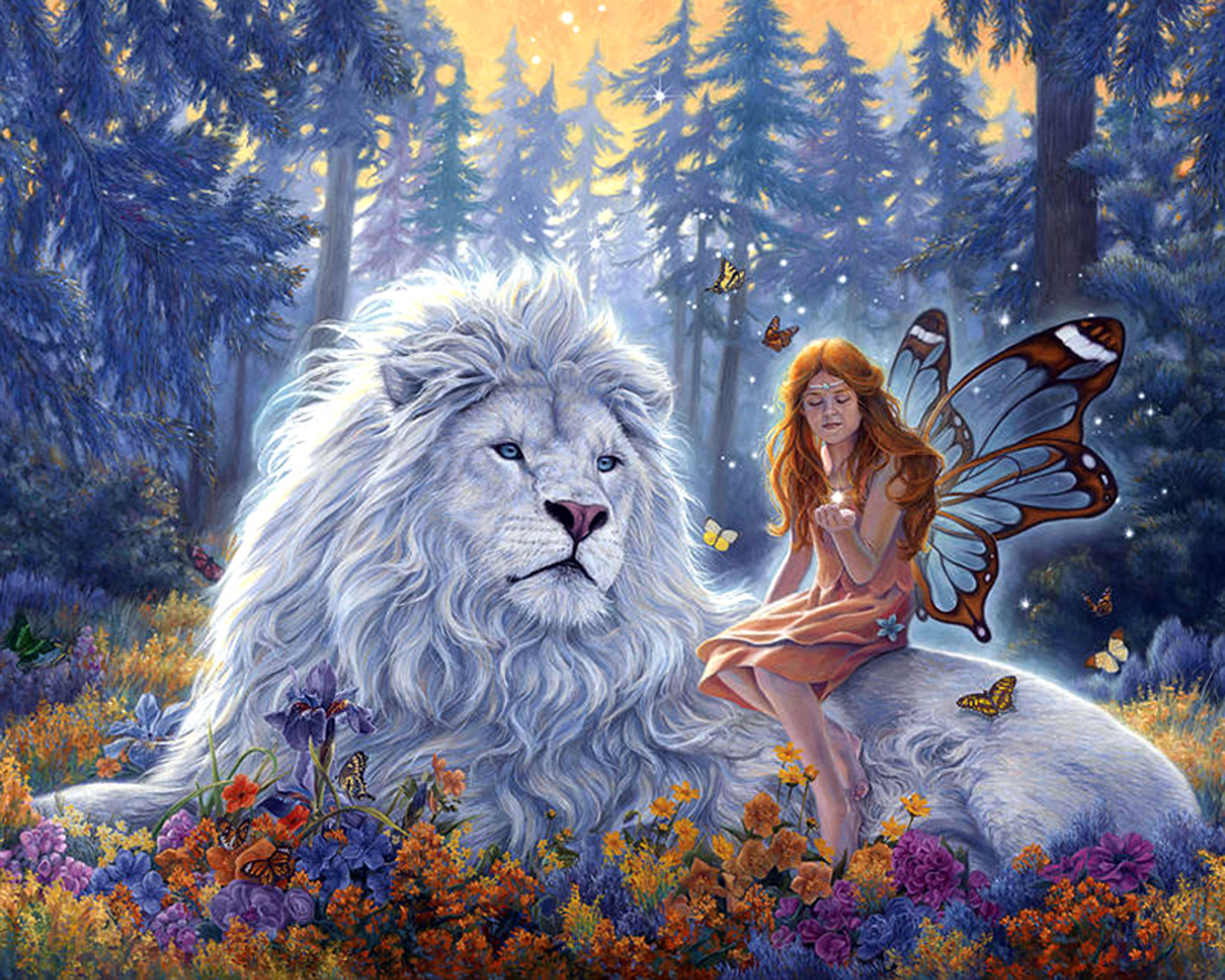 2021年装饰画满钻外贸diy狮子女王厂家销售