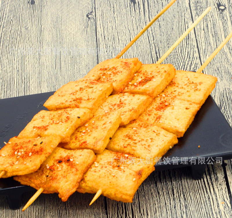 吉烧豆腐串20串豆腐干半成品铁板麻辣烫油炸小吃烧烤食材冷冻