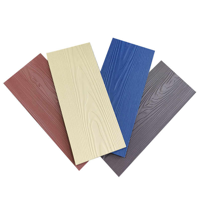 批发水泥木纹板别墅外墙纤维披叠防火高密度挂板新型户外装饰板硅