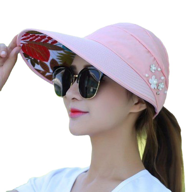 Sun Hat Sun Hat Women's Foldable Sun Protection Big Brim Summer Hat Cycling Air Top Versatile Spring and Summer UV Protection