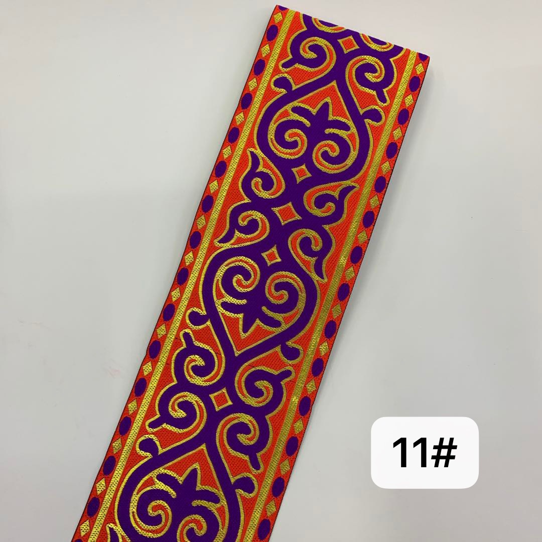 厂家直销 10cm民族风古装汉服刺绣花边织带 diy手工刺绣服装辅料