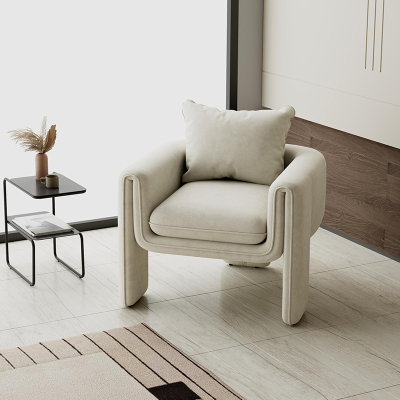 gubang 丹麦设计 北欧天鹅绒懒人单人沙发客厅轻奢简约现代设计师