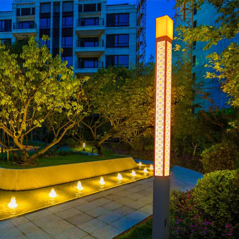 新款led3米4米户外景观庭院灯小区别墅照明路灯中式复古庭院灯