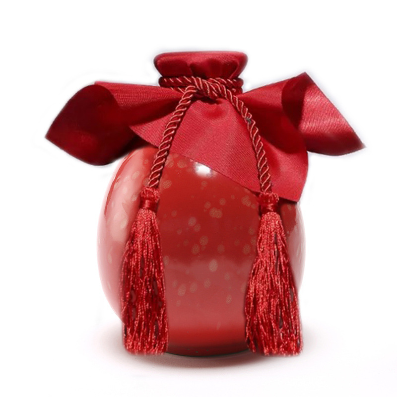 txhr1斤陶瓷土陶小酒壶 婚庆酒瓶结婚用喜酒红色装酒容器空酒瓶酒