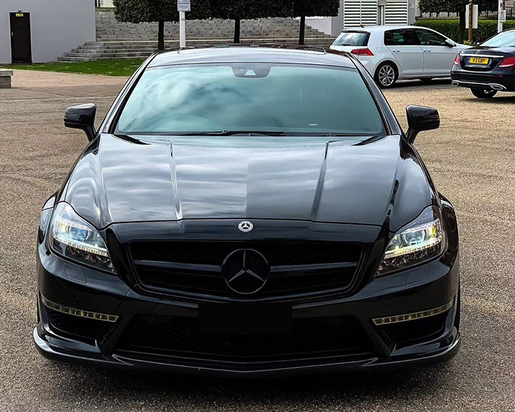 适用于w218奔驰cls63amg碳纤维小包围v款前唇前铲后唇后扰流尾翼