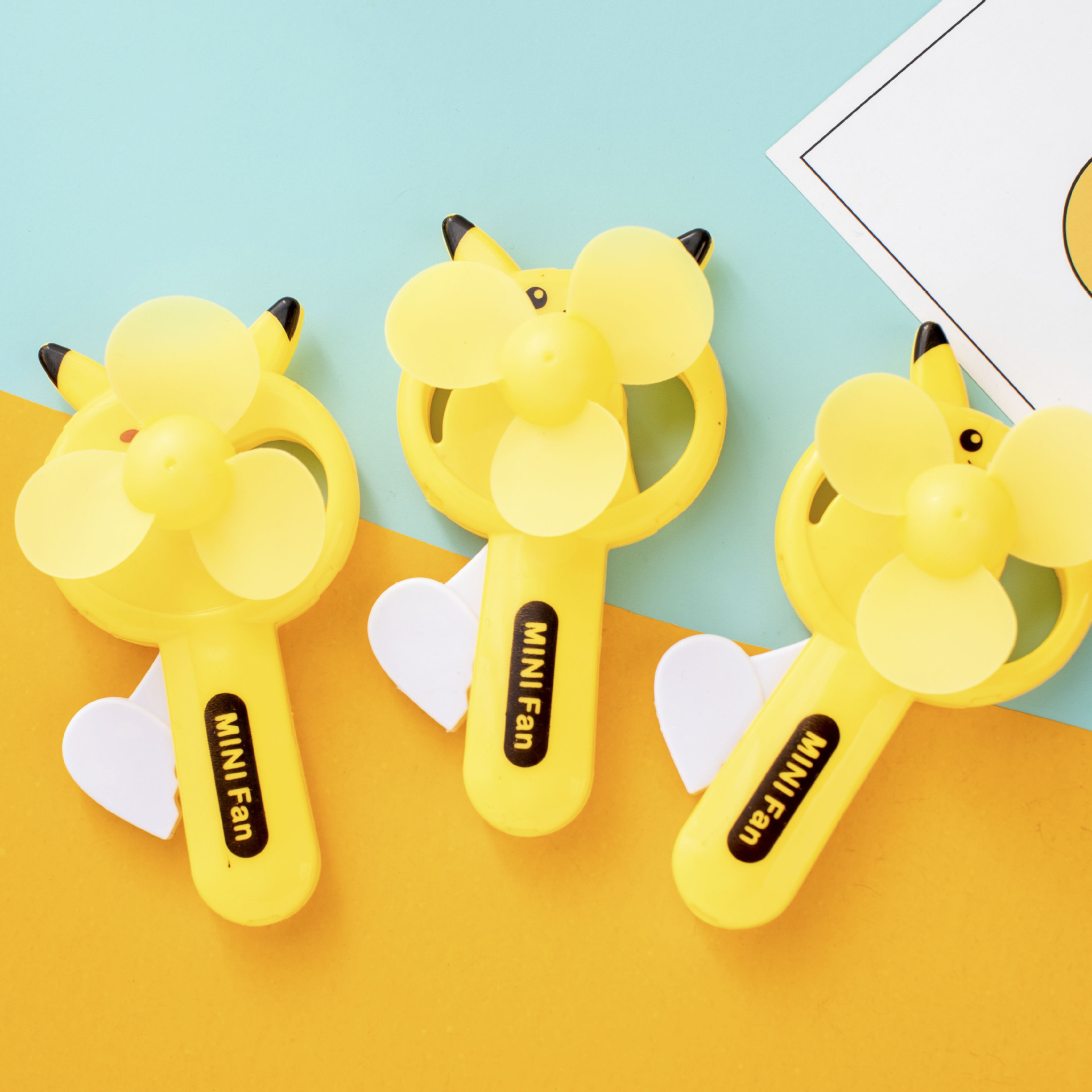 卡通迷你手压风扇幼儿园学生儿童奖品赠品礼物户外便携手持风扇