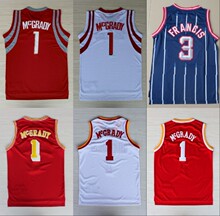 篮球球衣 火箭队1#麦迪刺绣篮球服 Rockets jersey 支持代发