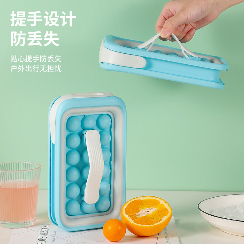 New Removable Ice Ball Pot 2-in-1 Ice Cube Mold Pot-Shaped Ice Maker Storage Box Refrigerator Ice