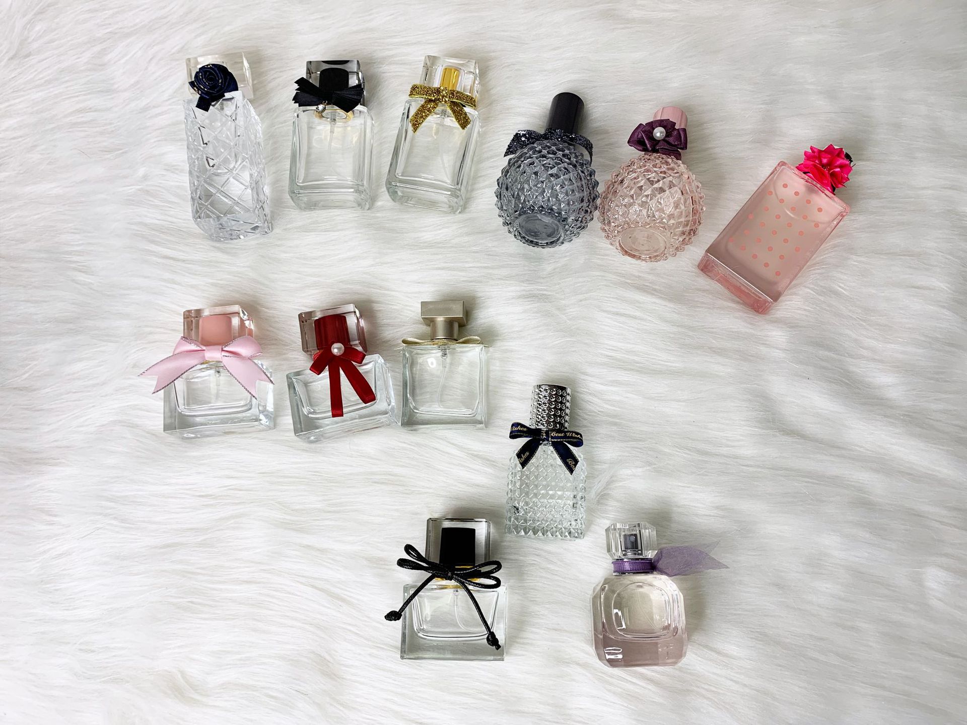 厂家定做瓶口皮筋蝴蝶结 香水瓶装饰蝴蝶结 沐浴露丝带蝴蝶结定制