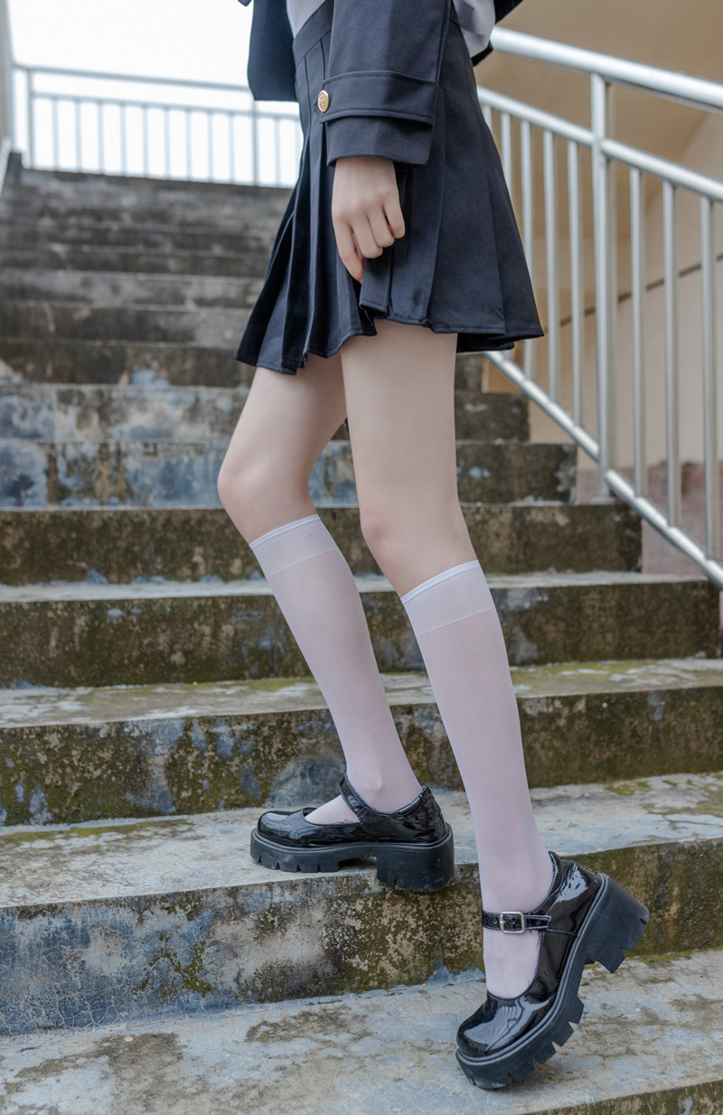 透明小腿袜jk白色袜子女夏薄款中筒夏季长筒ins潮半筒丝袜日系