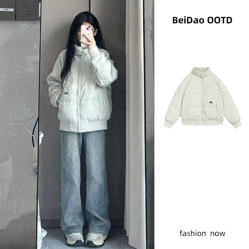 短款羽绒服女款冬季2025年新款小个子修身白鸭绒加厚立领冬装外套