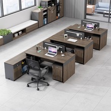 WX办公室办公桌子简约现代公司职员工位4人电脑桌子职员桌2人工作