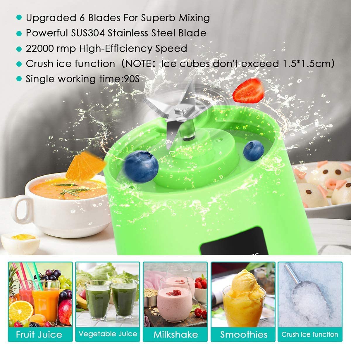 Cross-Border Wireless Juicer Household Fruit Cup Mini Portable Juicer Cup USB Charging Small Juice Extractor