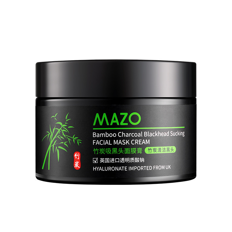 Mazo Bamboo Charcoal Blackhead Suction Mask Beauty Salon Cleansing Cleansing Moisturizing Repair Mask Wholesale