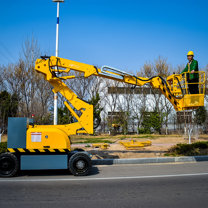 升高38米曲臂式升降机伸缩臂升降平台自行高空作业折臂路灯维修车